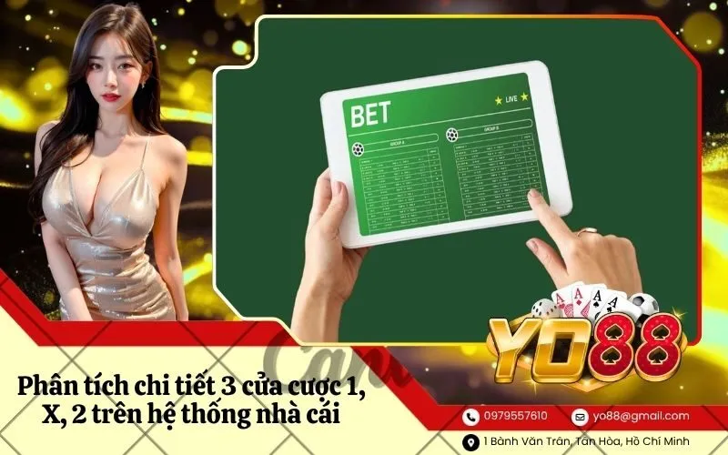 Phân tích chi tiết 3 cửa cược 1, X, 2 trên hệ thống nhà cái